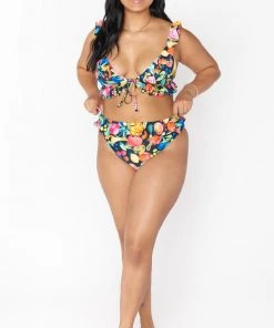 Show Me Your Mumu New Mu Island Ruffle Bottom ~ Fruity Tango