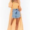 Show Me Your Mumu New Mu Sunset Long Cardi ~ Cantaloupe Knit