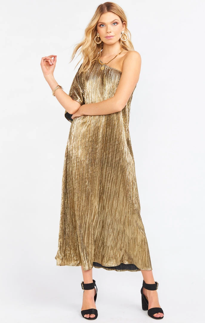 Show Me Your Mumu Tropez Maxi ~ Good As Gold Pleat New Mu 10 Show Me Your Mumu Tropez Maxi ~ Good As Gold Pleat New Mu