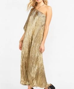Show Me Your Mumu Tropez Maxi ~ Good As Gold Pleat New Mu 24 Show Me Your Mumu Tropez Maxi ~ Good As Gold Pleat New Mu