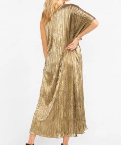 Show Me Your Mumu Tropez Maxi ~ Good As Gold Pleat New Mu 25 Show Me Your Mumu Tropez Maxi ~ Good As Gold Pleat New Mu