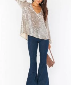 Show Me Your Mumu Chelsea Top ~ Platinum Sequins New Mu