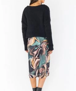Show Me Your Mumu Maci Skirt ~ Miss Marble Luxe Satin
