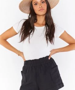 Show Me Your Mumu Disilvio Shorts ~ Black Linen New Mu