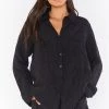 Show Me Your Mumu New Mu Marcella Shirt ~ Black Linen