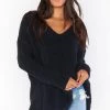 Show Me Your Mumu Hug Me Sweater ~ Black Fuzzy Knit