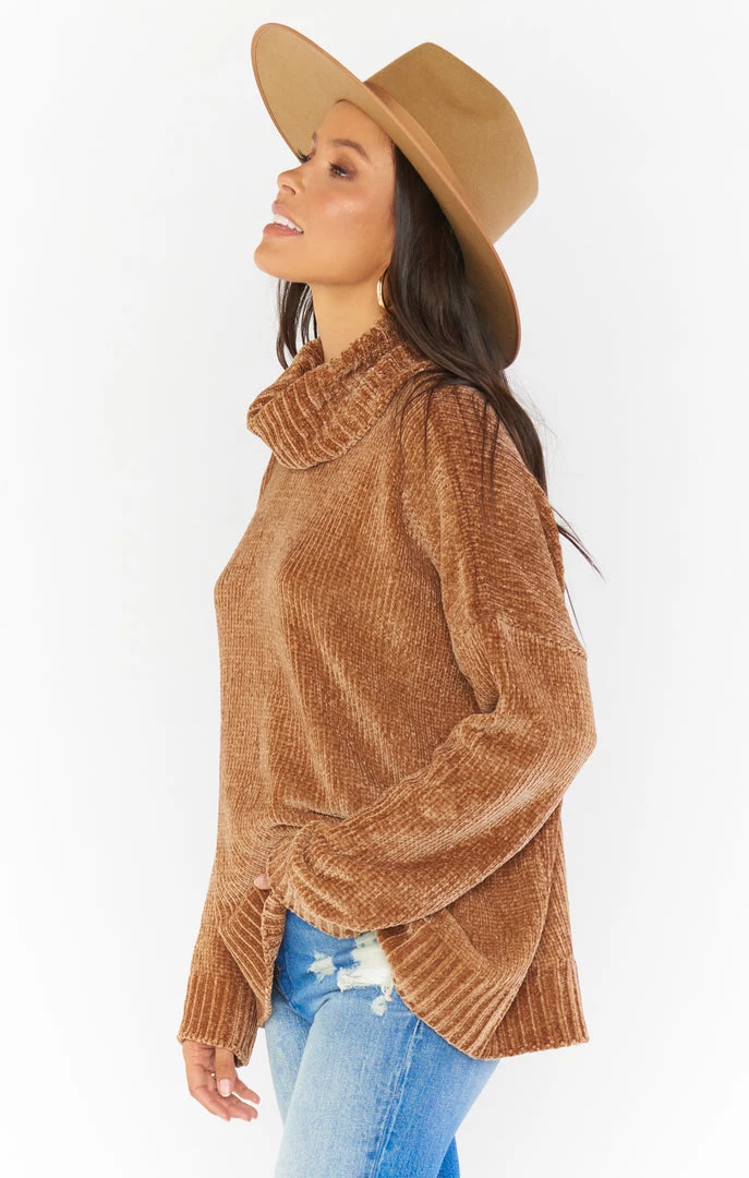 Show Me Your Mumu Fatima Turtleneck Sweater ~ Caramel Chenille 4 Show Me Your Mumu Fatima Turtleneck Sweater ~ Caramel Chenille