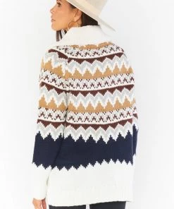 Show Me Your Mumu New Mu Sun Valley Pullover ~ Fair Isle With Faux Sherpa