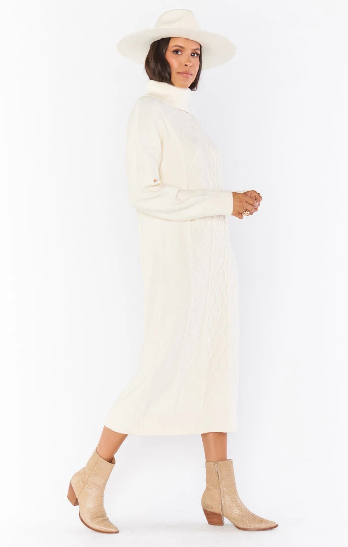 Show Me Your Mumu New Mu Montreal Midi Dress ~ Cream Cable Knit 4 Show Me Your Mumu New Mu Montreal Midi Dress ~ Cream Cable Knit