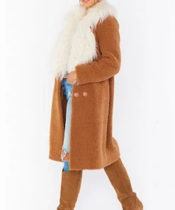 Show Me Your Mumu Stay Warm Jacket ~ Mocha Faux Sherpa With Faux Fur 10 Show Me Your Mumu Stay Warm Jacket ~ Mocha Faux Sherpa With Faux Fur