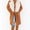 Show Me Your Mumu Stay Warm Jacket ~ Mocha Faux Sherpa With Faux Fur