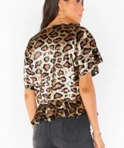 Show Me Your Mumu Eve Top ~ Party Cheetah Sequins Tops 10 Show Me Your Mumu Eve Top ~ Party Cheetah Sequins Tops