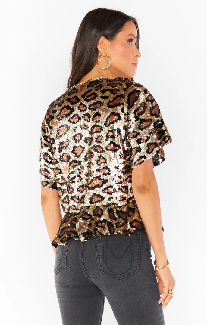 Show Me Your Mumu Eve Top ~ Party Cheetah Sequins Tops 5 Show Me Your Mumu Eve Top ~ Party Cheetah Sequins Tops