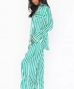 Show Me Your Mumu Classic PJ Set ~ Spearmint Stripe New Mu