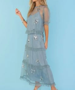 Show Me Your Mumu Star Skirt ~ Silver Star Sequins