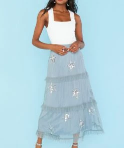 Show Me Your Mumu Star Skirt ~ Silver Star Sequins