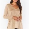 Show Me Your Mumu Clark Tunic Top ~ Gold Sparkle Knit Tops 1 Show Me Your Mumu Clark Tunic Top ~ Gold Sparkle Knit Tops