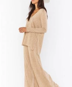 Show Me Your Mumu Jordan Pants ~ Gold Sparkle Knit Bottoms 8 Show Me Your Mumu Jordan Pants ~ Gold Sparkle Knit Bottoms