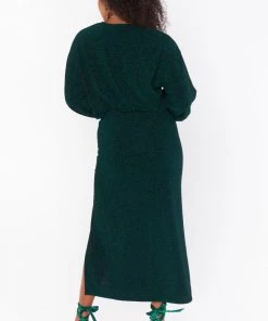 Show Me Your Mumu Miracle Midi Skirt ~ Emerald Shimmy Shine