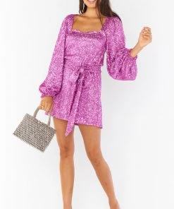 Show Me Your Mumu New Mu Aniston Mini Dress ~ Magenta Sequins