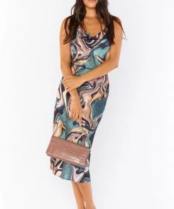 Show Me Your Mumu Maci Skirt ~ Miss Marble Luxe Satin