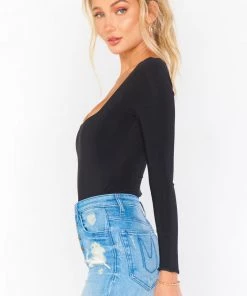 Show Me Your Mumu Unreal Bodysuit ~ Black Stretch New Mu