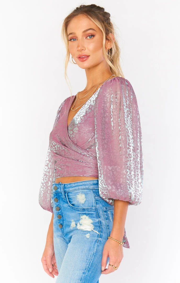 Show Me Your Mumu Joplin Top ~ Lilac Cheetah Organza 5 Show Me Your Mumu Joplin Top ~ Lilac Cheetah Organza