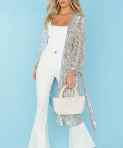 Show Me Your Mumu Midnight Duster ~ Silver Sequins New Mu