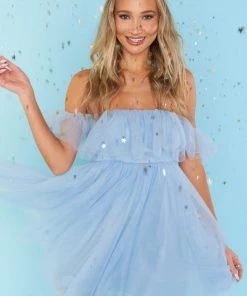 Show Me Your Mumu Have A Ball Babydoll ~ Blue Tulle