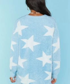 Show Me Your Mumu New Mu Fairy Godmother Sweater ~ Blue Fuzzy Star Knit 11 Show Me Your Mumu New Mu Fairy Godmother Sweater ~ Blue Fuzzy Star Knit