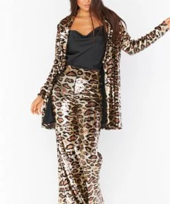 Show Me Your Mumu Dresses Bazel Blazer Dress ~ Party Cheetah Sequins
