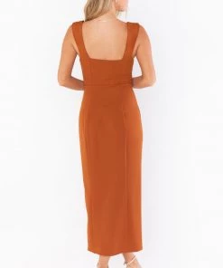 Show Me Your Mumu Eden Midi Dress ~ Copper Stretch