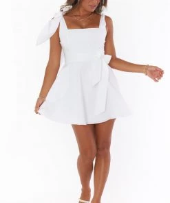 Show Me Your Mumu Claire Mini Dress ~ White Poplin New Mu