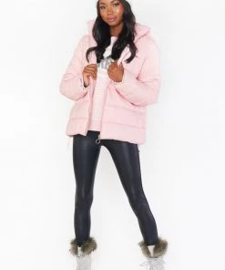 Show Me Your Mumu Snowbird Puffer Jacket ~ Frosty Pink With Faux Fur 10 Show Me Your Mumu Snowbird Puffer Jacket ~ Frosty Pink With Faux Fur