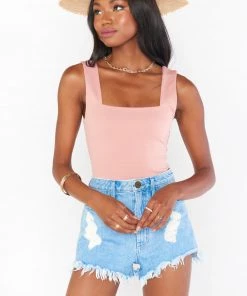 Show Me Your Mumu Dory Bodysuit ~ Dusty Pink Stretch New Mu