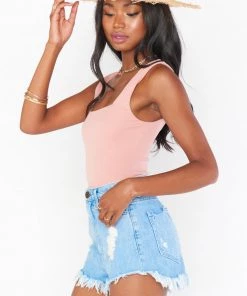 Show Me Your Mumu Dory Bodysuit ~ Dusty Pink Stretch New Mu