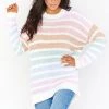 Show Me Your Mumu New Mu Flurry Sweater ~ Powder Stripe Knit