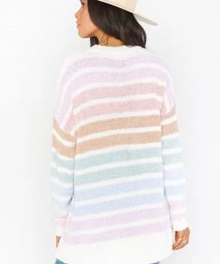 Show Me Your Mumu New Mu Flurry Sweater ~ Powder Stripe Knit