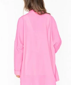 Show Me Your Mumu New Mu Johns Button Down Shirt ~ Electric Pink