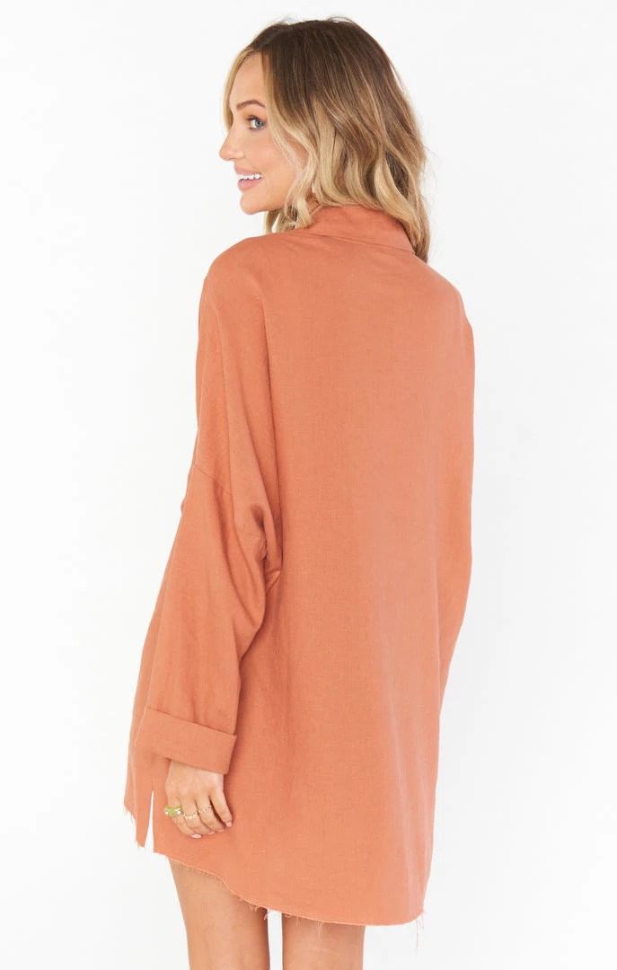 Show Me Your Mumu Johns Button Down Shirt ~ Rust Linen New Mu 5 Show Me Your Mumu Johns Button Down Shirt ~ Rust Linen New Mu