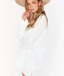 Show Me Your Mumu Johns Button Down Shirt ~ White Linen New Mu