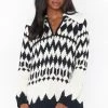 Show Me Your Mumu Sun Valley Pullover ~ White With Faux Sherpa