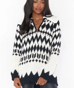 Show Me Your Mumu Sun Valley Pullover ~ White With Faux Sherpa
