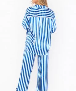 Show Me Your Mumu Classic PJ Set ~ Blue Stripe New Mu