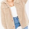 Show Me Your Mumu Whistler Shirt Jacket ~ Taupe Faux Sherpa New Mu