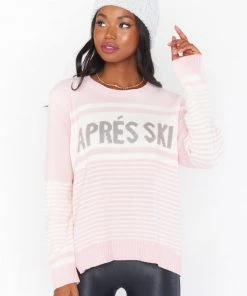 Show Me Your Mumu New Mu Alpine Sweater ~ Apres Ski Pink Knit