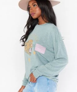 Show Me Your Mumu New Mu Palmer Sweatshirt ~ Easy Tiger Graphic