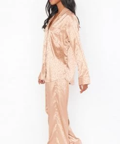 Show Me Your Mumu Classic PJ Set ~ Gold Cheetah Silky