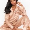 Show Me Your Mumu Classic PJ Set ~ Gold Cheetah Silky