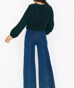 Show Me Your Mumu Good Times Top ~ Emerald Shimmy Shine New Mu